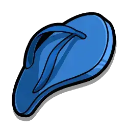 Le Sortudo blauer Flip-Flop Symbol